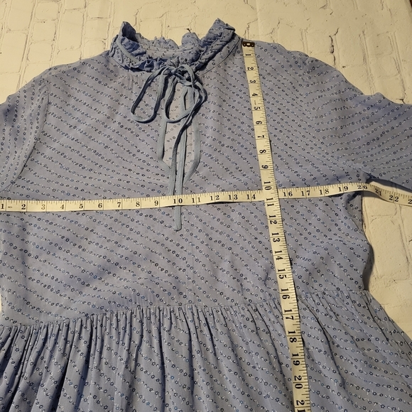 GANNI Sky Blue Printed Georgette Dress in Size  EUR 40/ US 8 - Picture 10 of 12